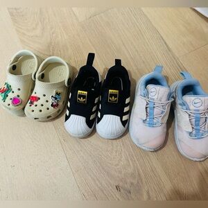 Toddler shoes bundle crocs adidas nike